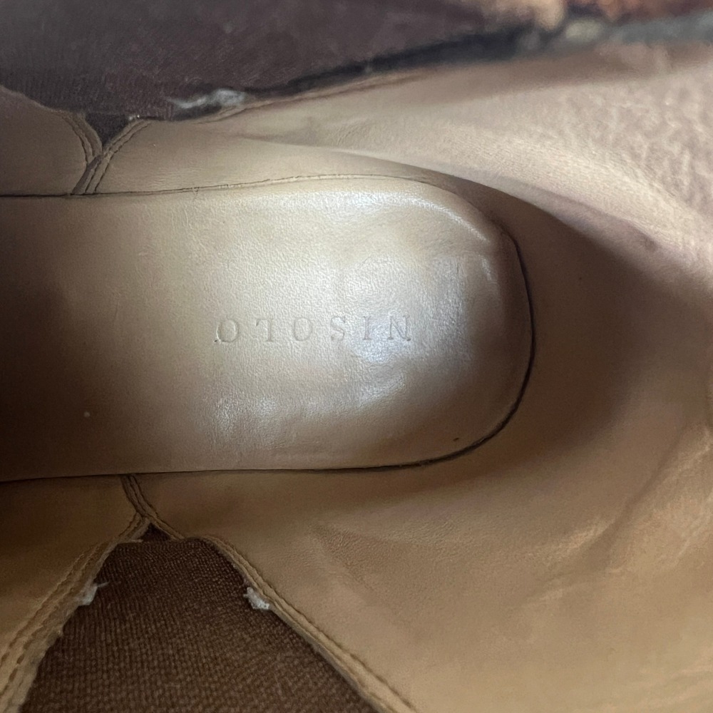 Nisolo Dari Suede Chelsea Boots Brown Leather Sole Ankle Booties Made in Peru - Picture 9 of 11